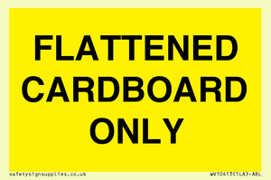 FLATTENED CARDBOARD ONLY